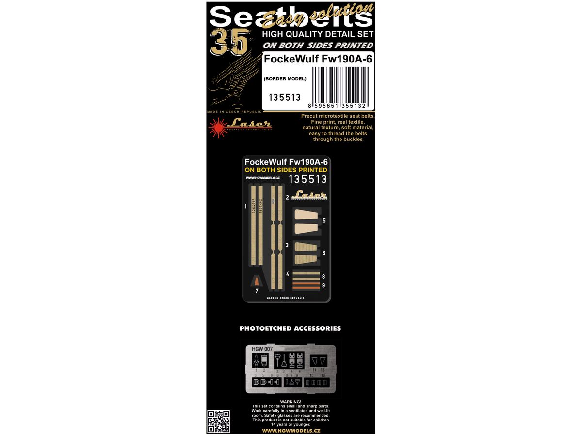 FW190A-6 Seatbelts