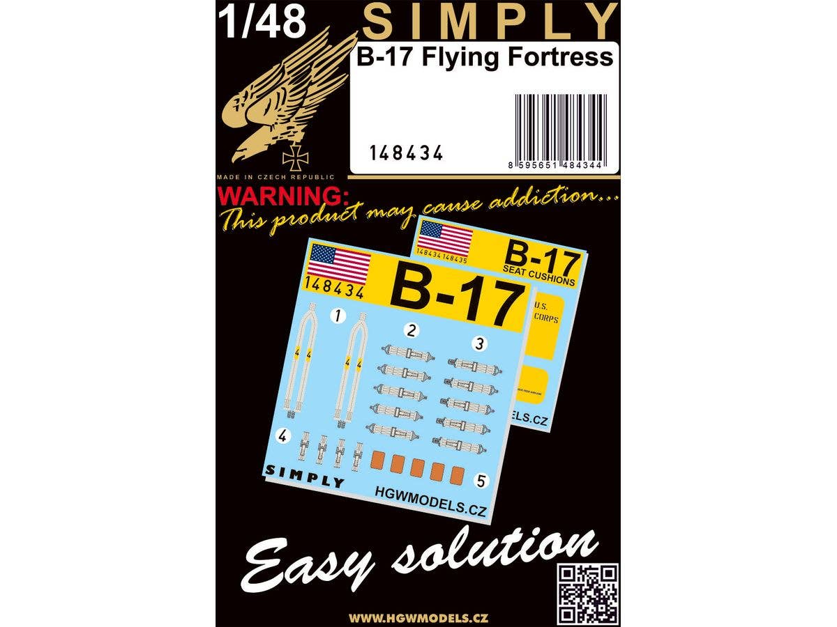 B-17 Flying Fortress - White Simply Edition - Relief Print