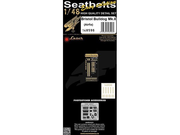 Bristol Bulldog Mk.II Fabric Seatbelts (for Airfix)