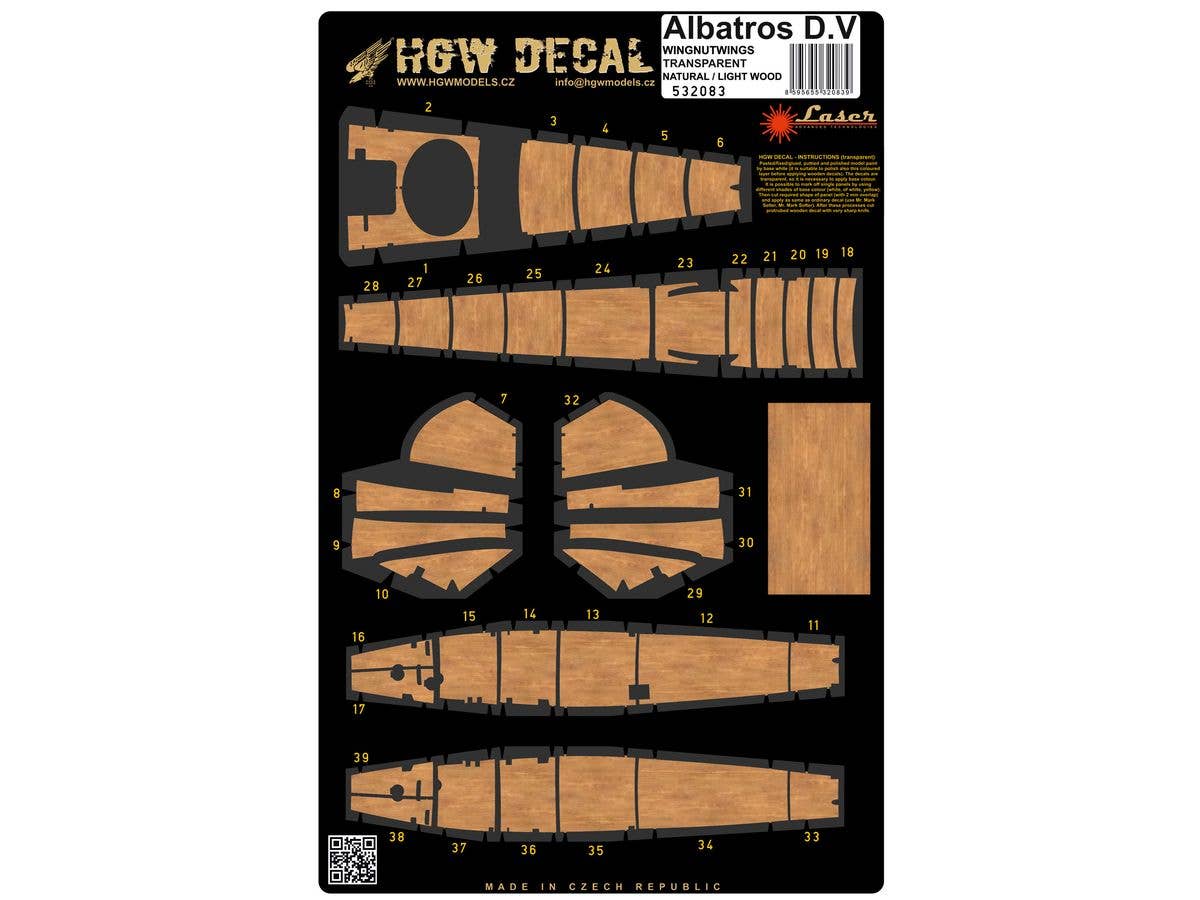 Albatros D.V - Light Wood (for Wingnut Wings)