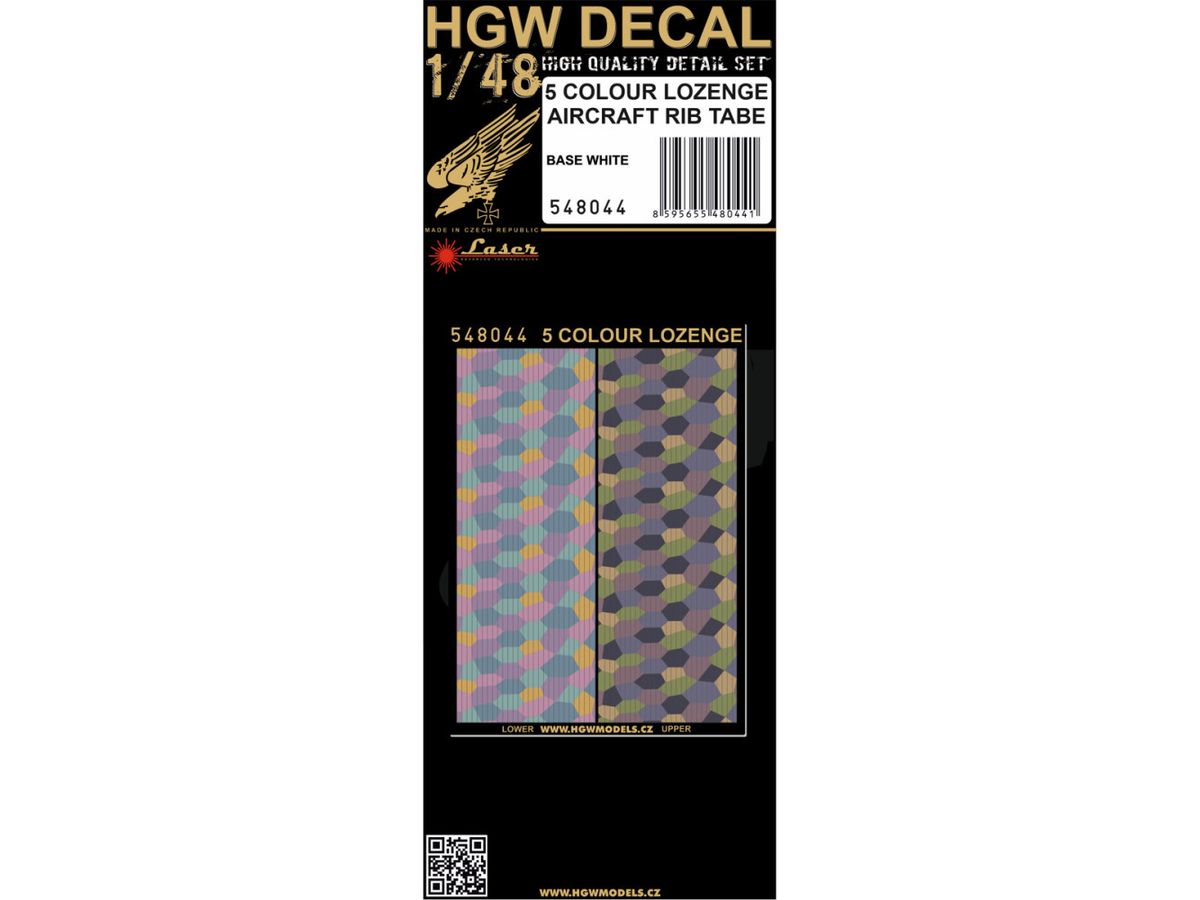 5 colour lozenge rib tapes