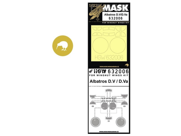 Albatros D.V / D.Va Mask (for Wingnut Wings)