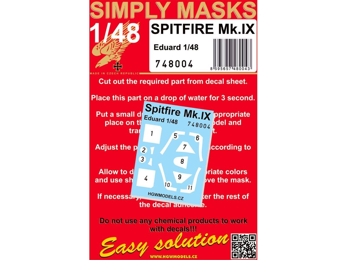 Spitfire Mk.IX Simply Edition - Relief Print (For Eduard)