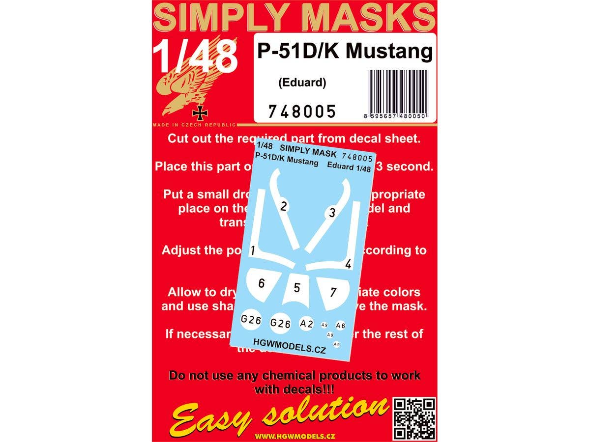 P-51D/K Mustang Simply Edition - Relief Print (For Eduard)