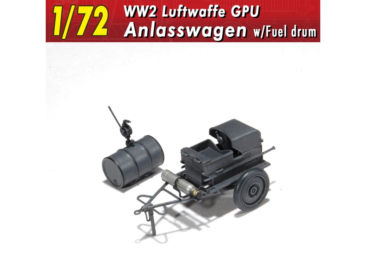 WW2 Luftwaffe GPU Anlasswagen w/Fuel drum