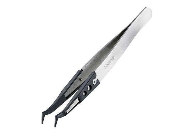 ESD Tip Tweezers Bent-tip type 1.0mm