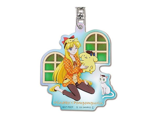 Sailor Moon Series x Sanrio characters: Acrylic Keychain Aurora TYPE06 Minako Aino x Pompompurin