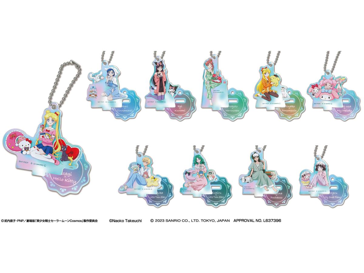 Sailor Moon Series x Sanrio characters: Stand Mini Acrylic Keychain Aurora TYPE 1Box 10pcs (Reissue)
