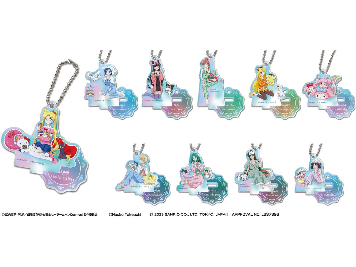 Sailor Moon Series x Sanrio Characters: Stand Mini Acrylic Keychain Aurora TYPE: 1Box (10pcs)