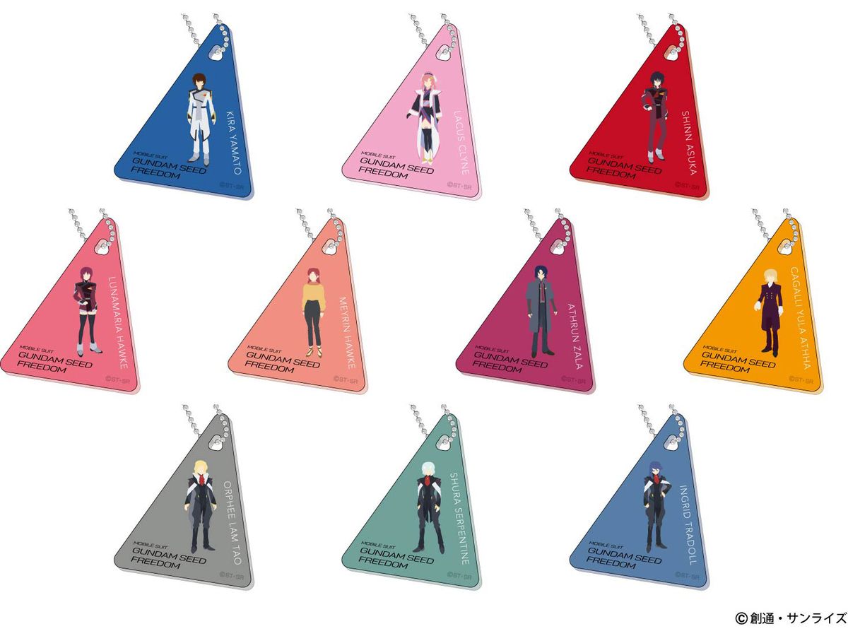 Gundam Seed Freedom: Clear Plate Keychain 1Box 10pcs