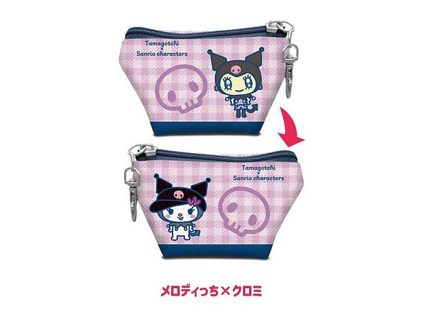 Earphone Pouch Tamagotchi x Sanrio Characters 04 Melody x Kuromi