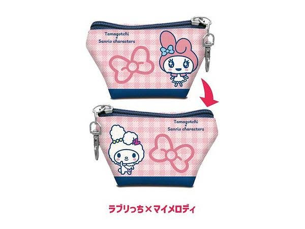 Earphone Pouch Tamagotchi x Sanrio Characters 06 Lovelitchi x My Melody