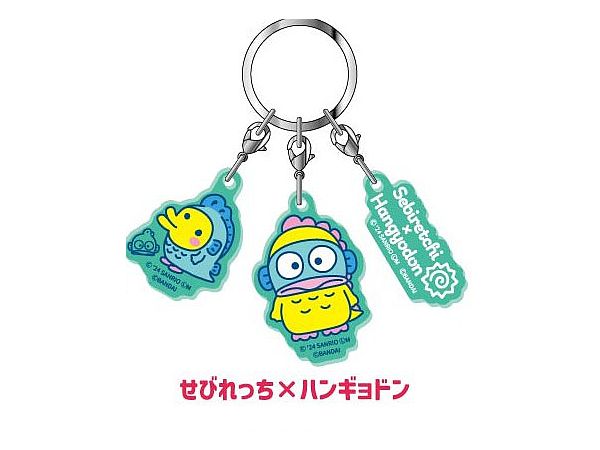 Triple Acrylic Keychain Tamagotchi x Sanrio Characters 06 Sebirecchi x Hangyodon