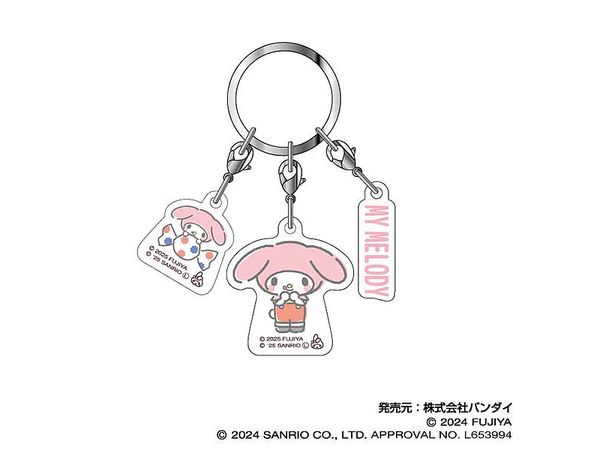 PEKO x Sanrio Characters: Triple Acrylic Key Chain 02 My Melody