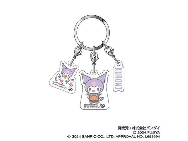 PEKO x Sanrio Characters: Triple Acrylic Keychain 06 Kuromi