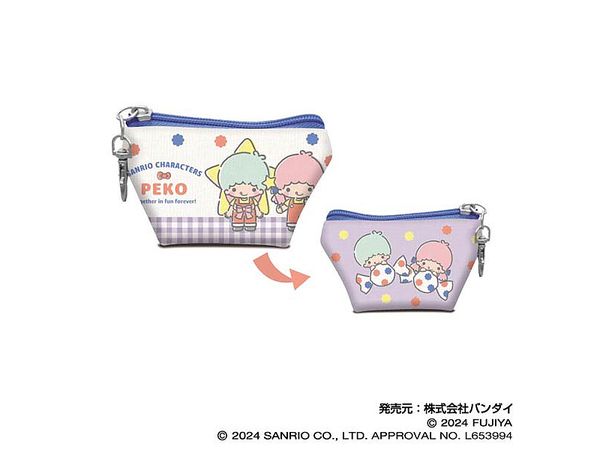 PEKO x Sanrio Characters: Earphone Pouch 05 Little Twin Stars
