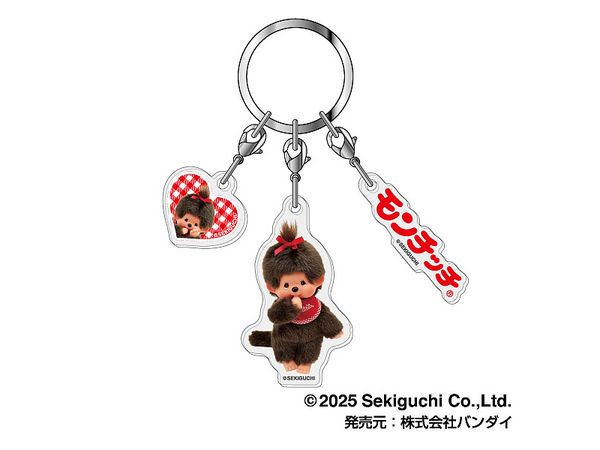 Monchhichi: 3-Chain Acrylic Key Chain Monchhichi 02 Monchhichi-Chan (Brown)