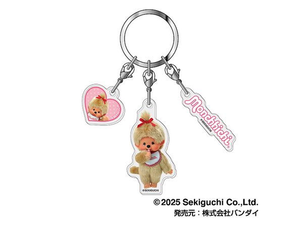 Monchhichi: 3-Chain Acrylic Key Chain Monchhichi 05 Monchhichi-Chan (Beige)