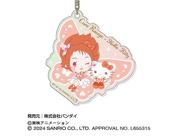 Yes! Precure 5 GoGo! x Sanrio Characters: Aurora Acrylic Keychain 02 Cure Rouge x Hello Kitty