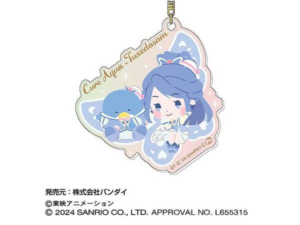 Yes! Precure 5 GoGo! x Sanrio Characters: Aurora Acrylic Keychain 05 Cure Aqua x Tuxedo Sam