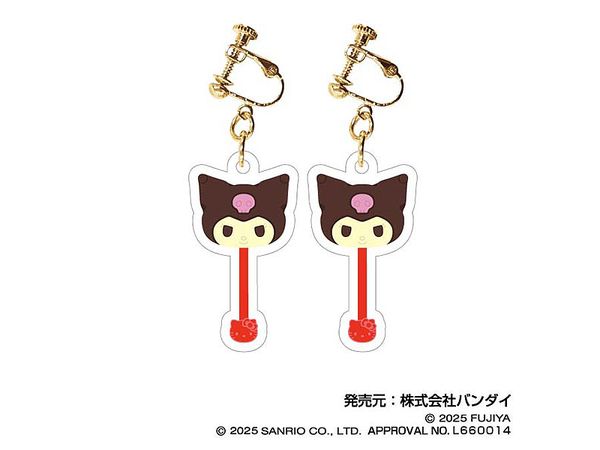 Sanrio Characters Chocolate: Clear Earrings 06 Kuromi