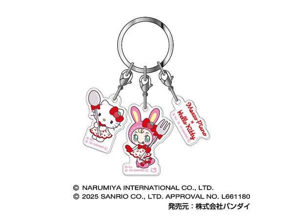 Mezzo Piano x Hello Kitty: Triple Acrylic Keychain 01 Cherry A