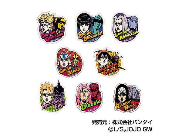 JoJo's Bizarre Adventure: Golden Wind Sparkly Device Stickers: 1Box (16pcs)