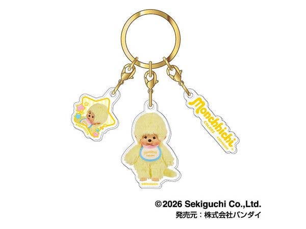 Monchhichi: Triple Acrylic Keychain Vol.2 05 Colors Yellow