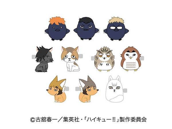 Haikyu!!: Plush Hair Clips (1Box, 10 Pieces)