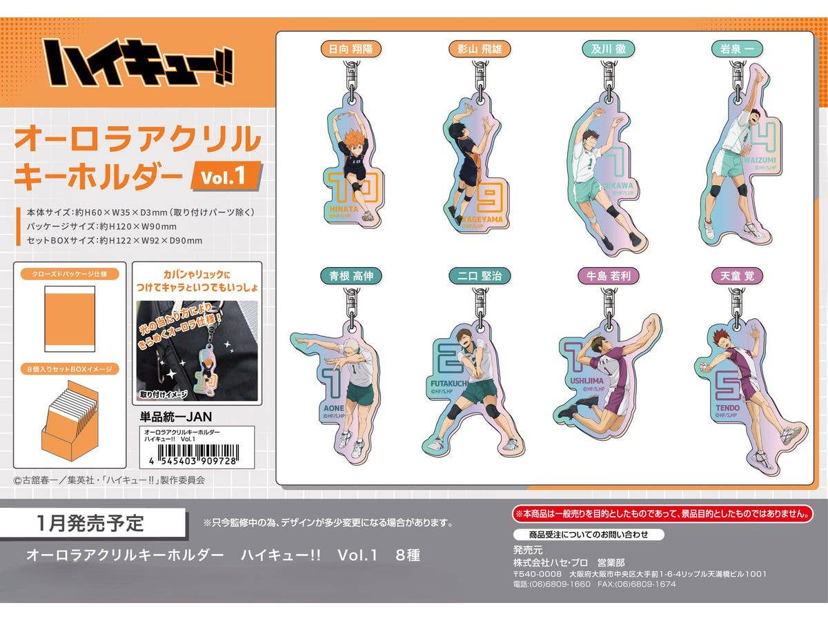 Haikyu!!: Aurora Acrylic Keychain Vol.1 1Box 8Pcs