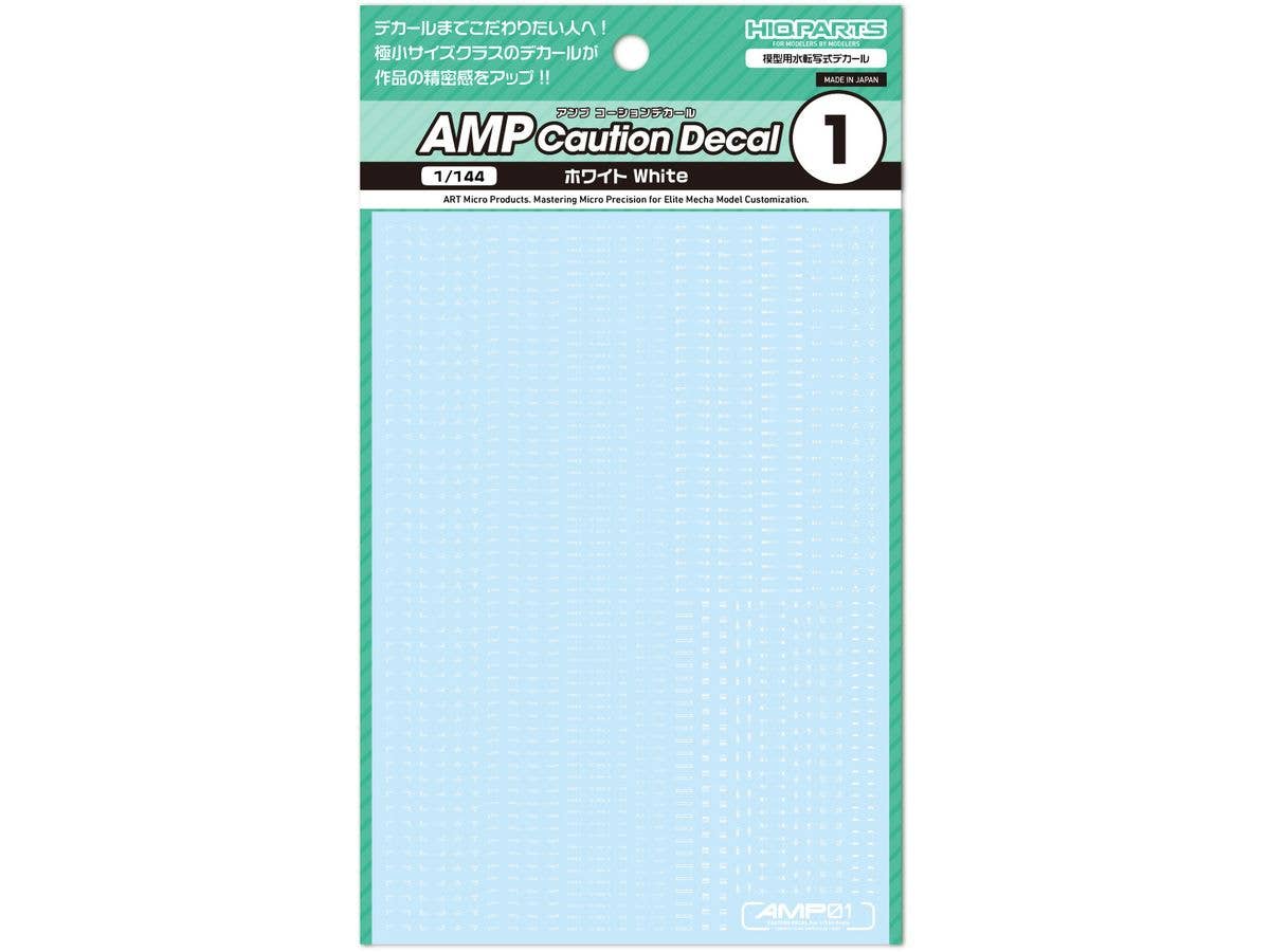 AMP01 Caution Decal White (1pc)