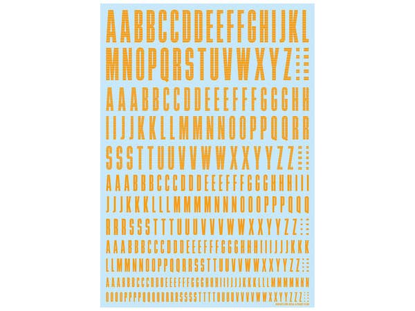 CND Decal Alphabet Orange-Yellow (1pcs)