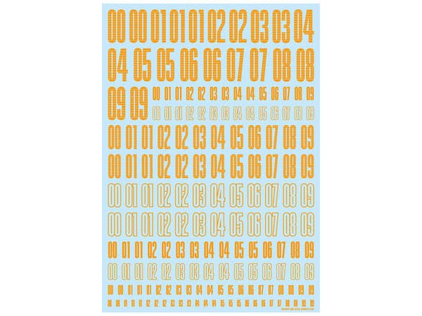 CND Decal Number Orange-Yellow (1pcs)