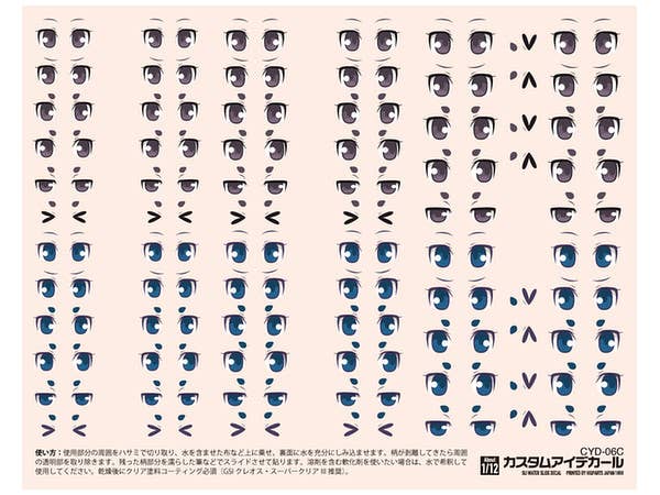 6-C Custom Eye Decal (1 pcs)