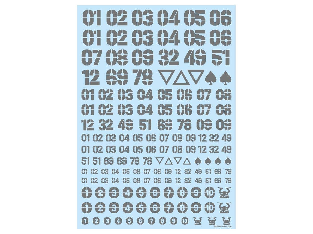 DZ Number Decal Gray (1pcs)