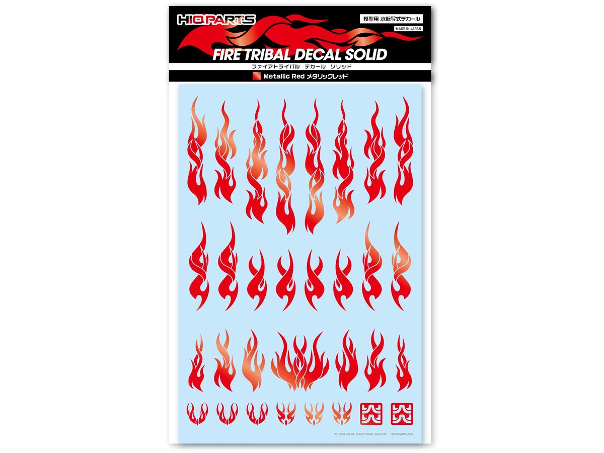 Fire Tribal Decal Solid Metallic Red (1pcs)