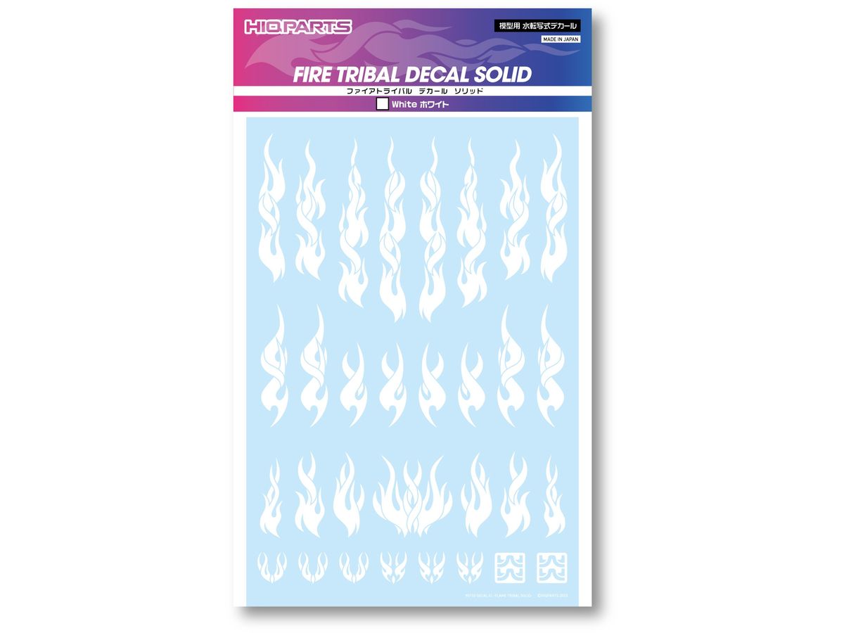 Fire Tribal Decal Solid White (1pcs)