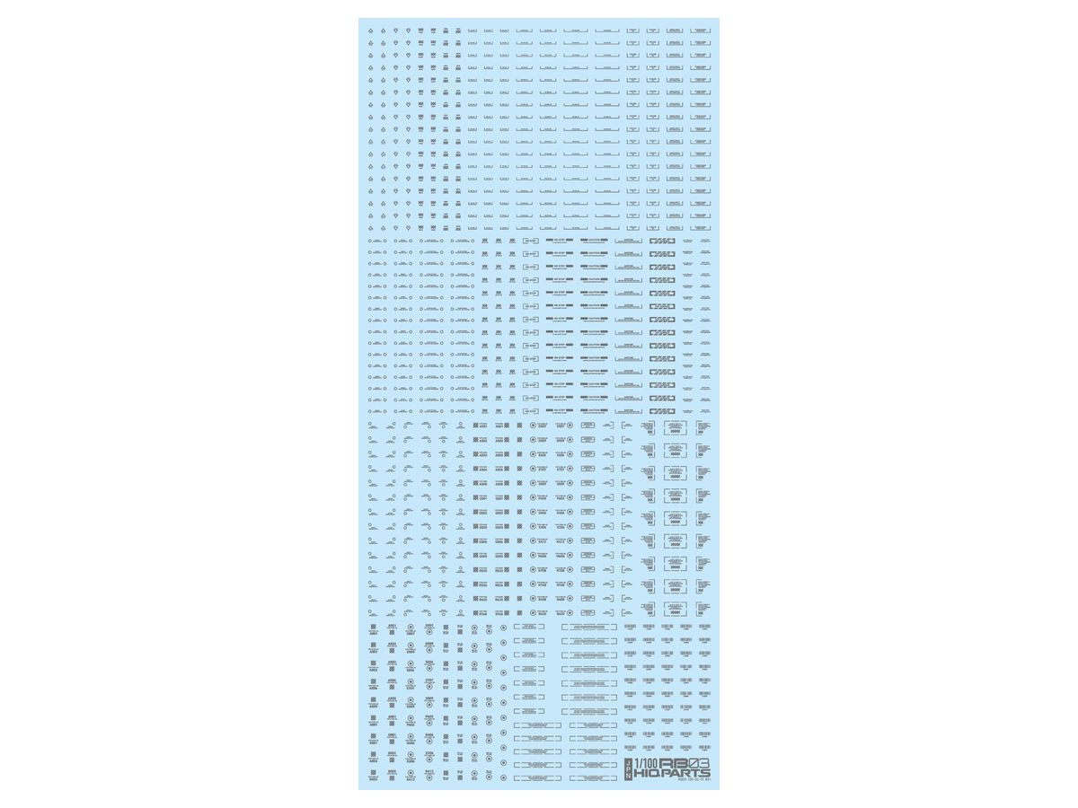RB03 Caution Decal One Color Gray (1pcs)