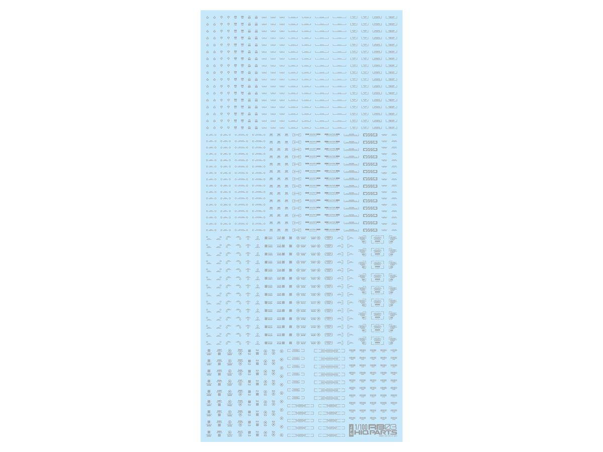RB03 Caution Decal One Color Light Gray (1 Sheet)