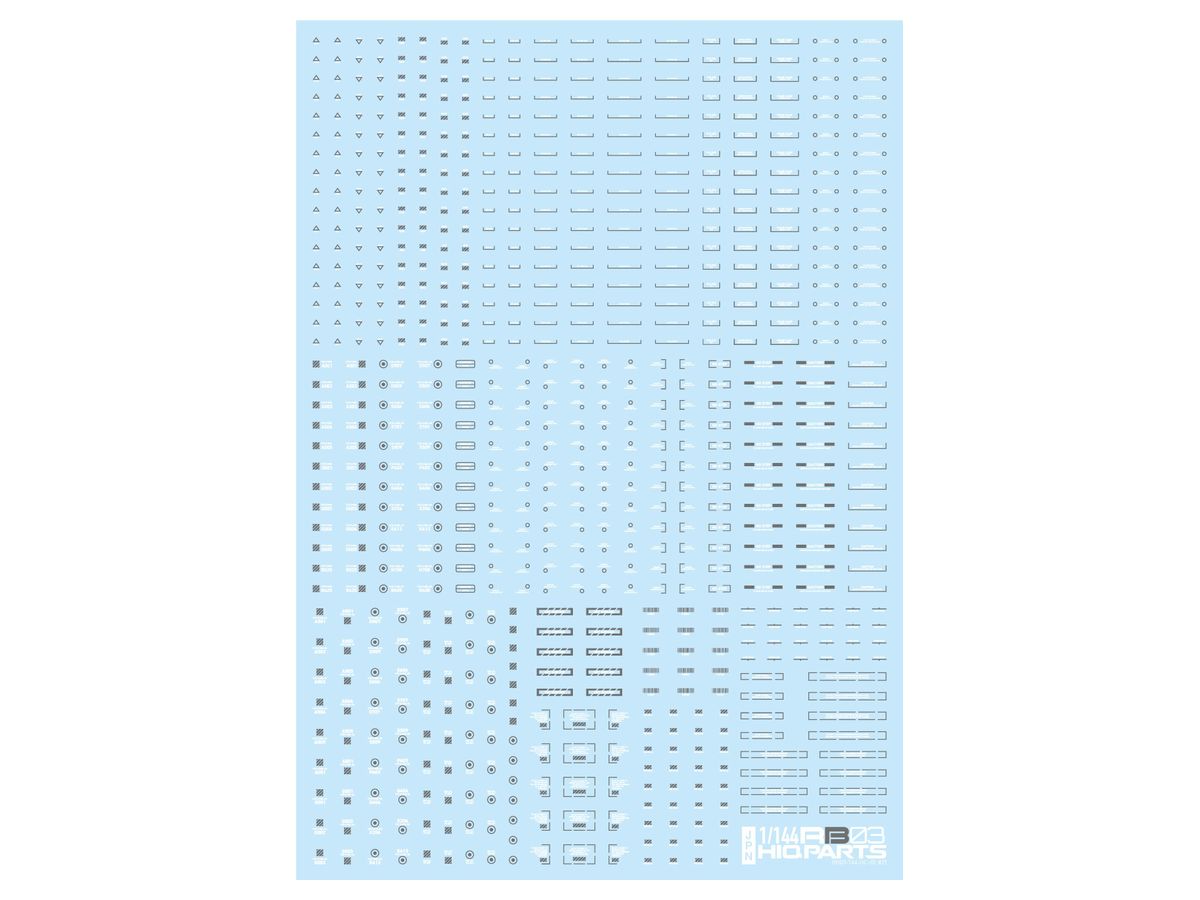 RB03 Caution Decal White & Gray (1 Sheet)