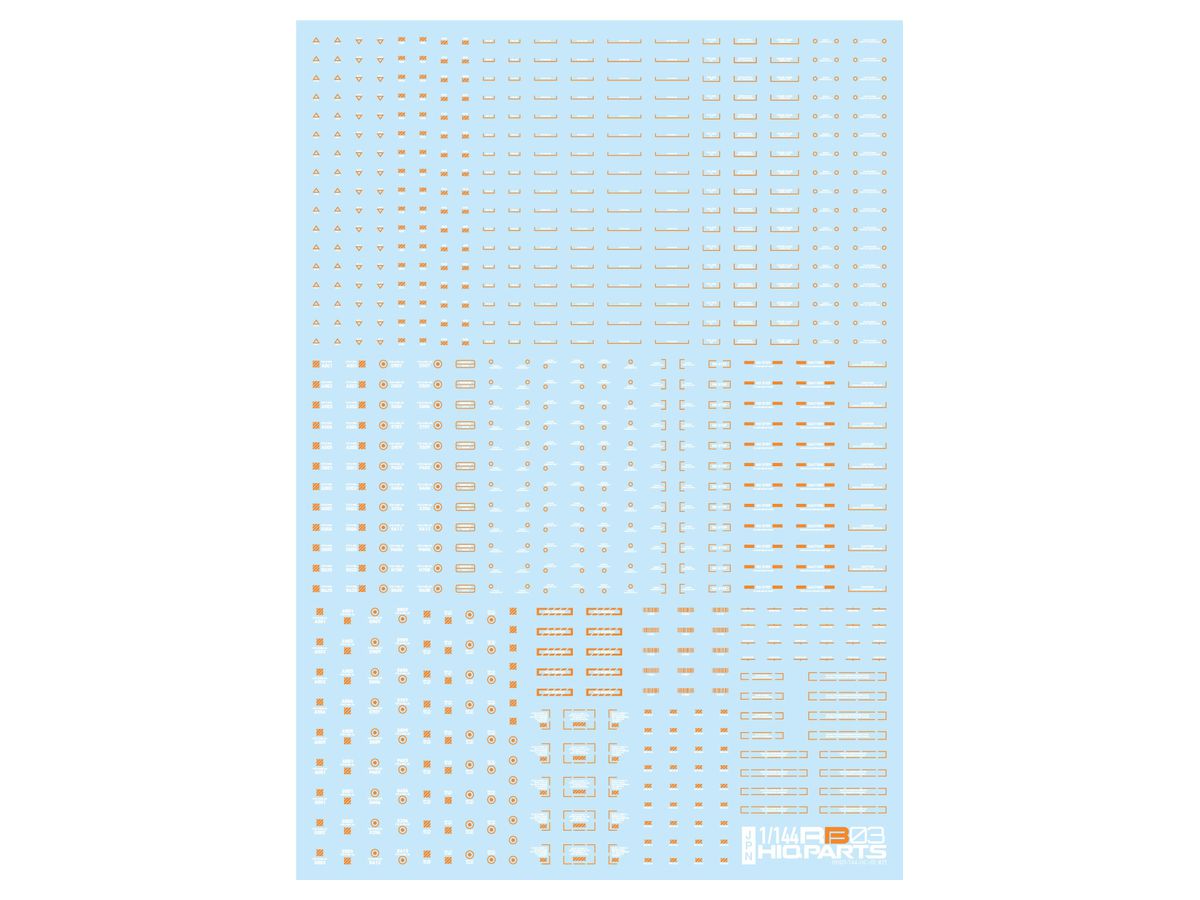 RB03 Caution Decal White & Orange (1 Sheet)