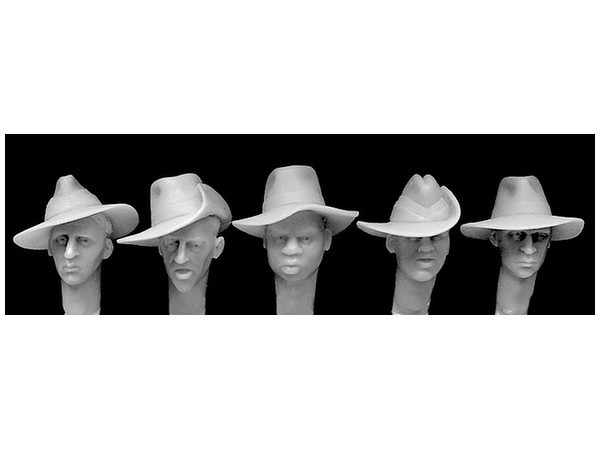 5 Heads with Slouch Hats