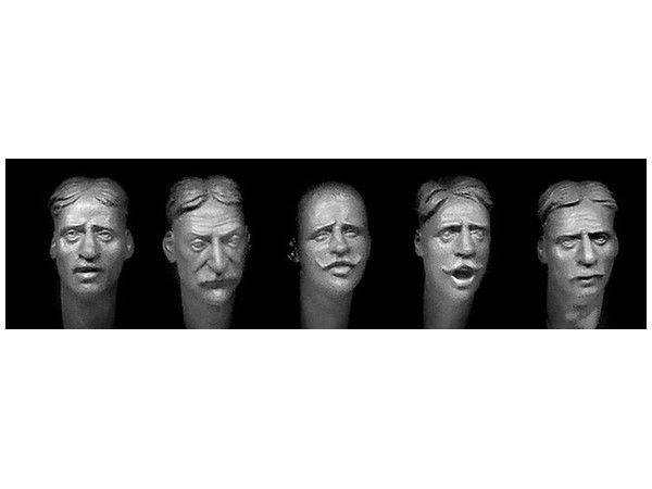 Various European faces with haircuts and facial hair circa 1880-1914
