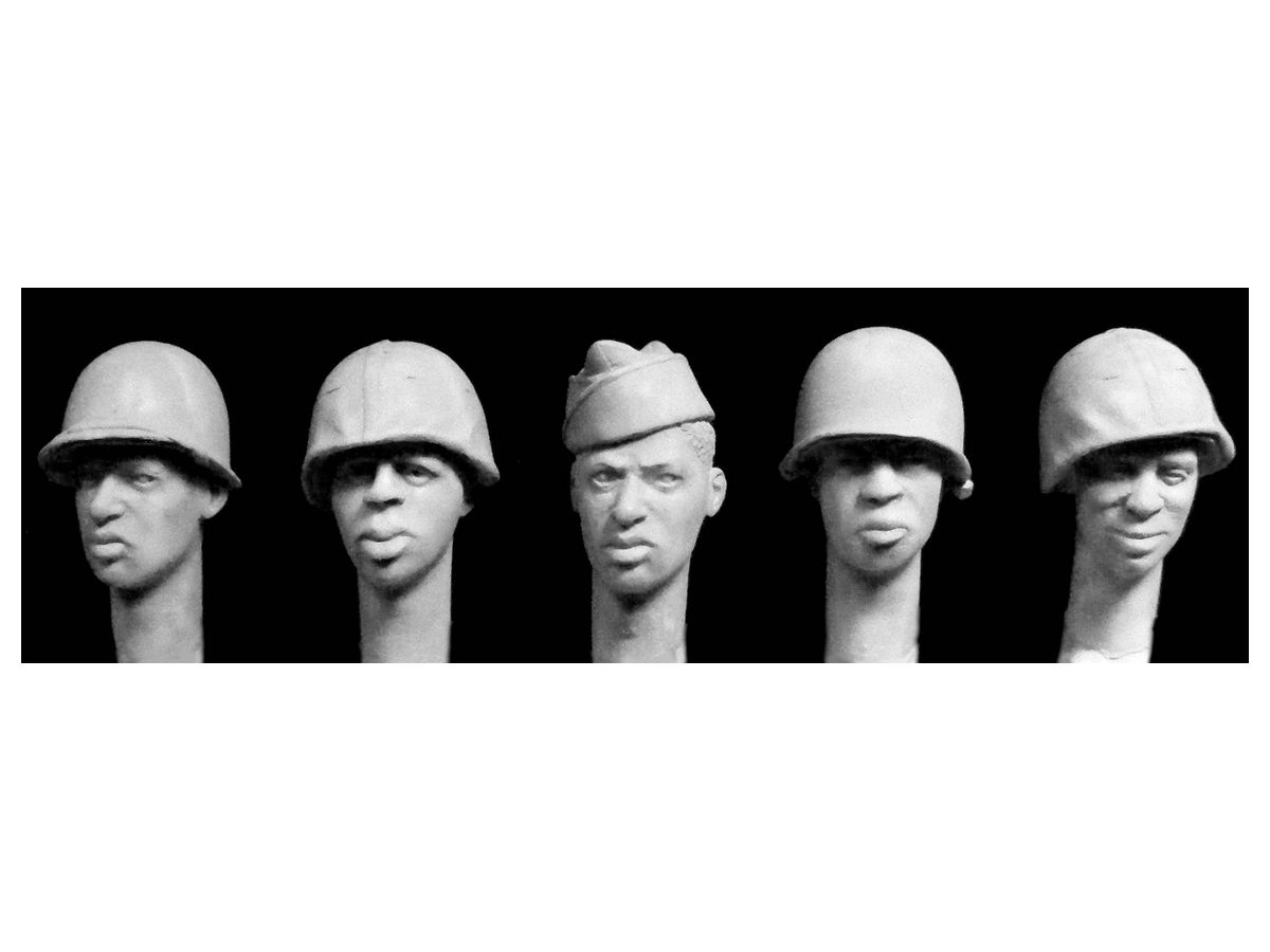 General-purpose US Army African American Soldier M1 Helmet & Garrison Cap Headset (5 types)