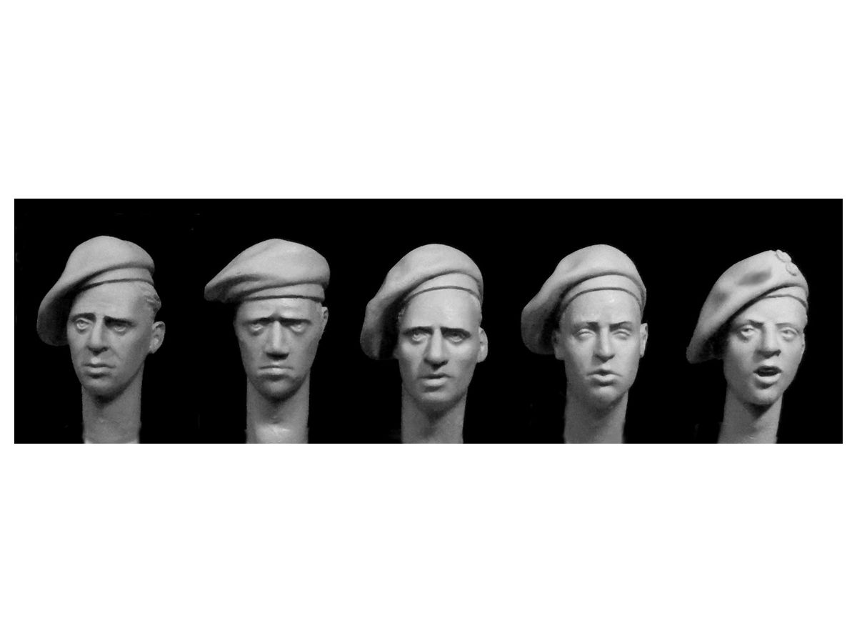 5 Heads, Brit. Late WW2 Berets/Polish Paras