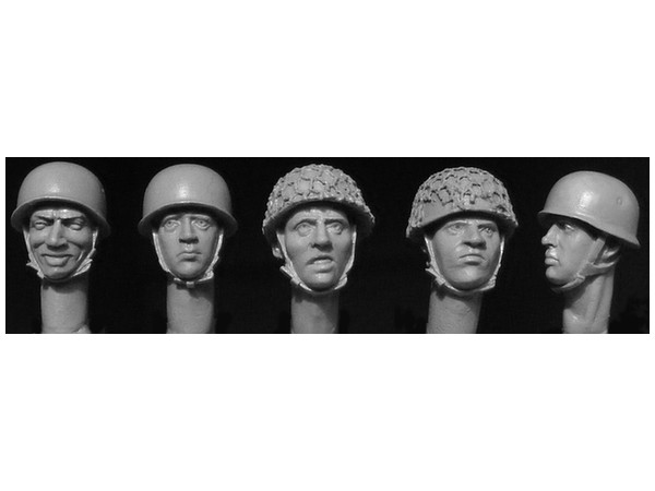 WWII German Fallschirmjaeger Paratrooper Helmet Heads (5 Types)