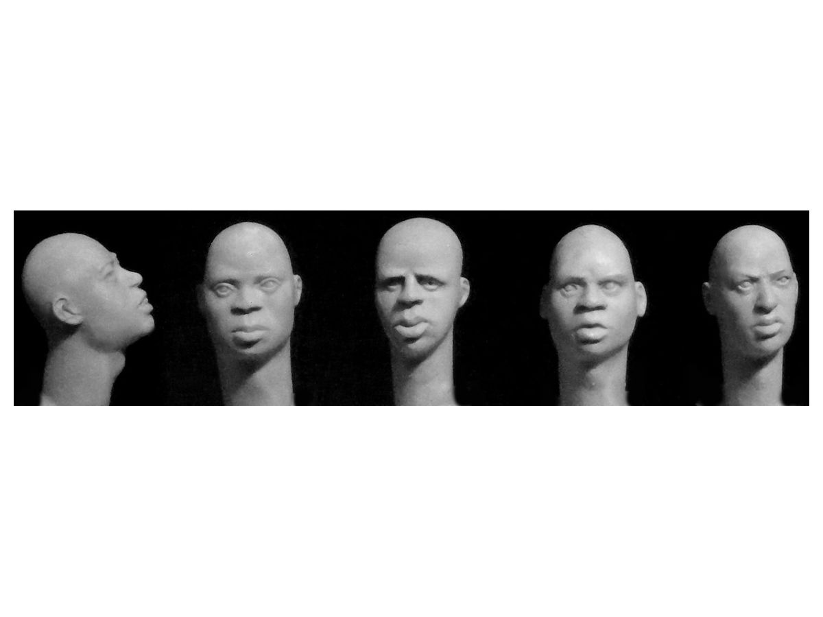 5 Heads, Bare Heads with African Features