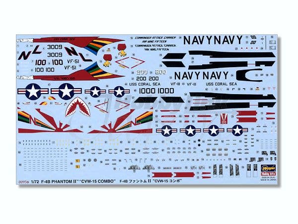 F-4B PHANTOM II CVW-15 COMBO ２機セット　1/72 F-4B PHANTOM II CVW-15 COMBO (Two kits in the box) Hasegawa