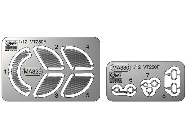 Etching parts for Honda VT250F