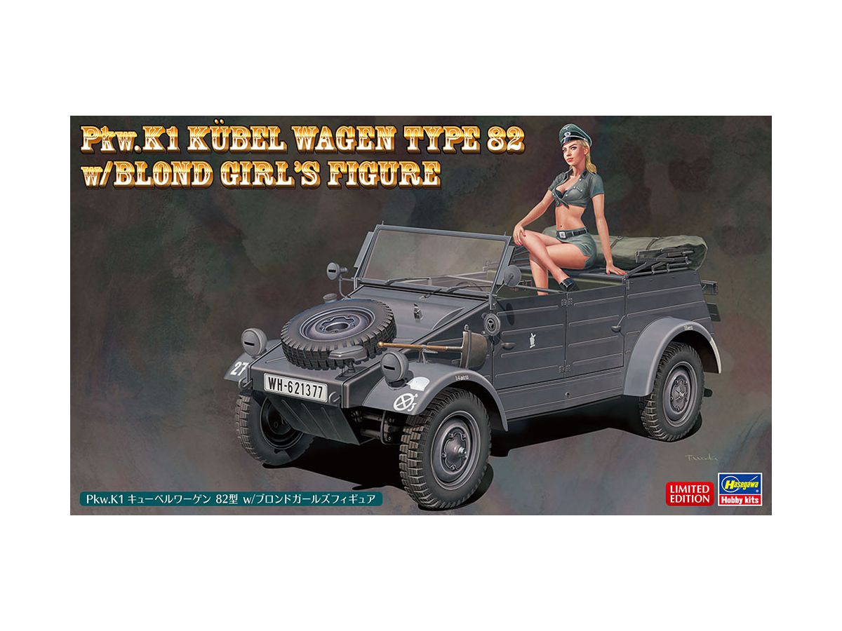 Pkw.K1 Kubelwagen Type 82 w/Blonde Girl Figure